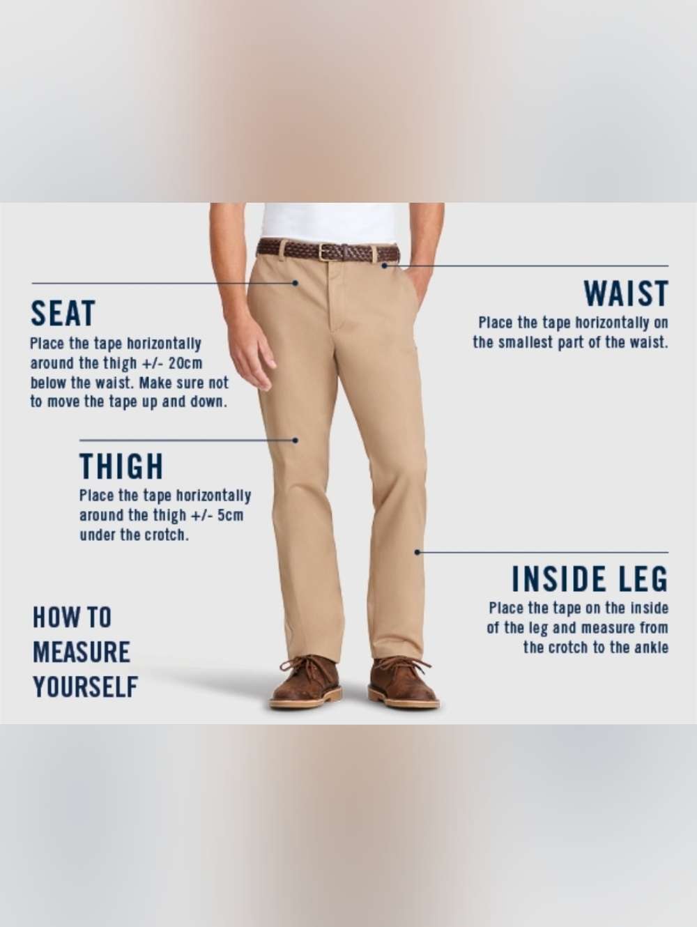 IZOD Men’s Khaki Chino Pants Straight Fit 40x30 100% Cotton No Iron Flat Front - Picture 7 of 10